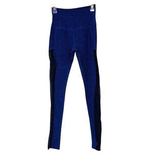 Beyond Yoga Leggings Small Blue High Waist Space Dye Athletic Yoga Pants